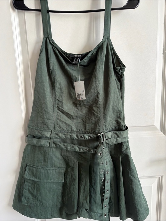 Forever 21 Dresses & Skirts - Forever 21 Olive Green Mini A-Line Dress with Belt